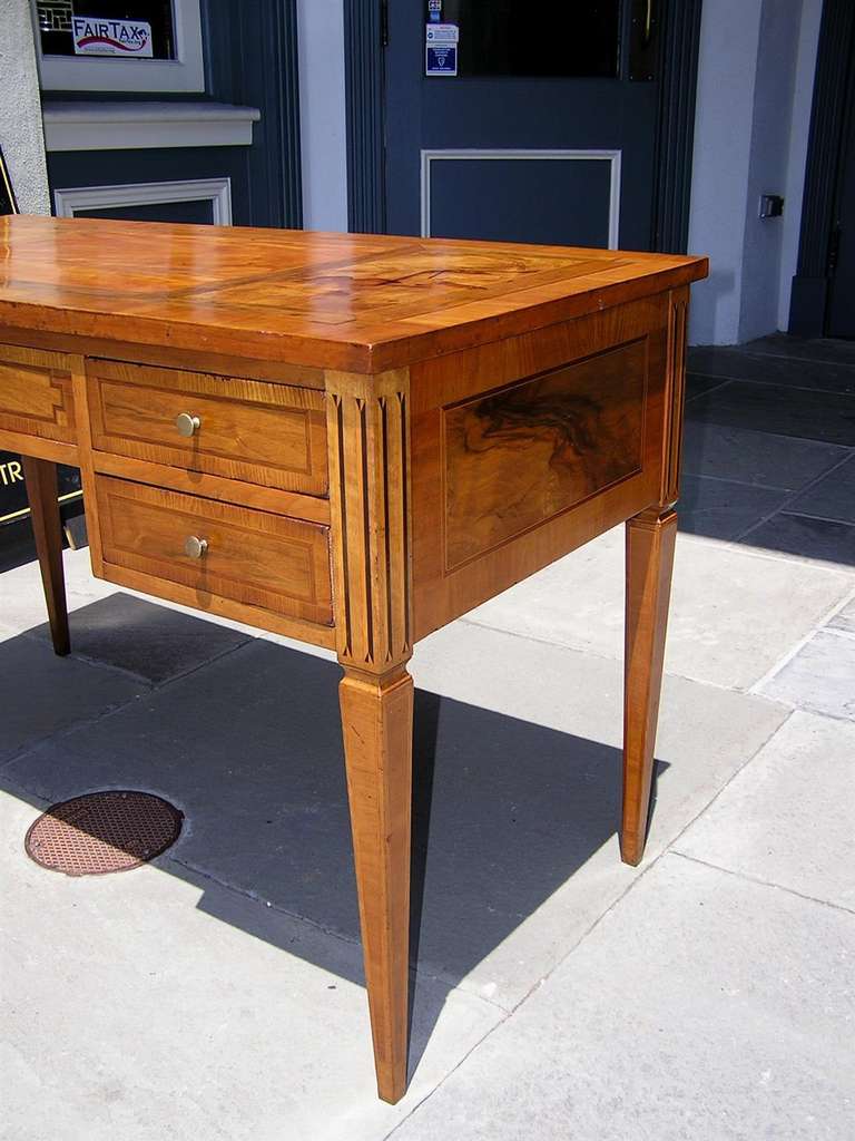Mid 19th Century Italian Fruit Wood and Exotic Inlaid Writing Desk 4