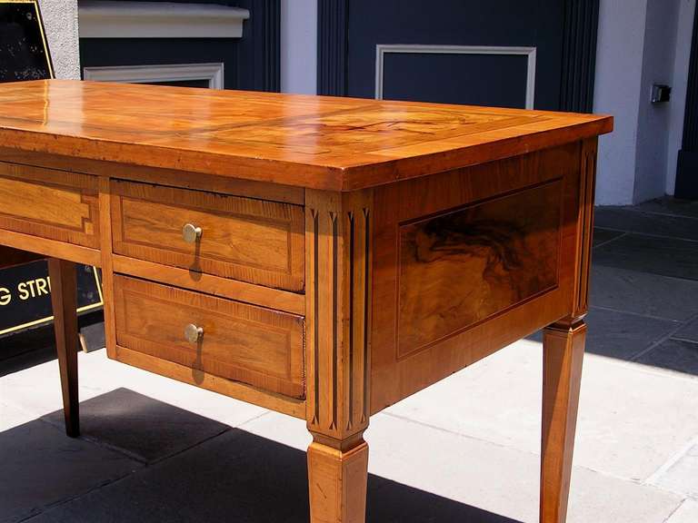 Mid 19th Century Italian Fruit Wood and Exotic Inlaid Writing Desk 5