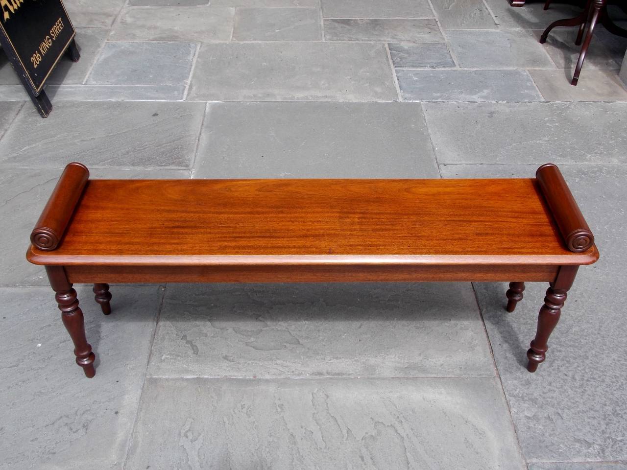 English Regency Mahogany Bench, Circa 1810 In Excellent Condition In Hollywood, SC