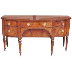 English Mahogany Bow Front Sideboard 8