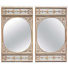 Pair of Italian Painted and Gilt Wall Mirrors