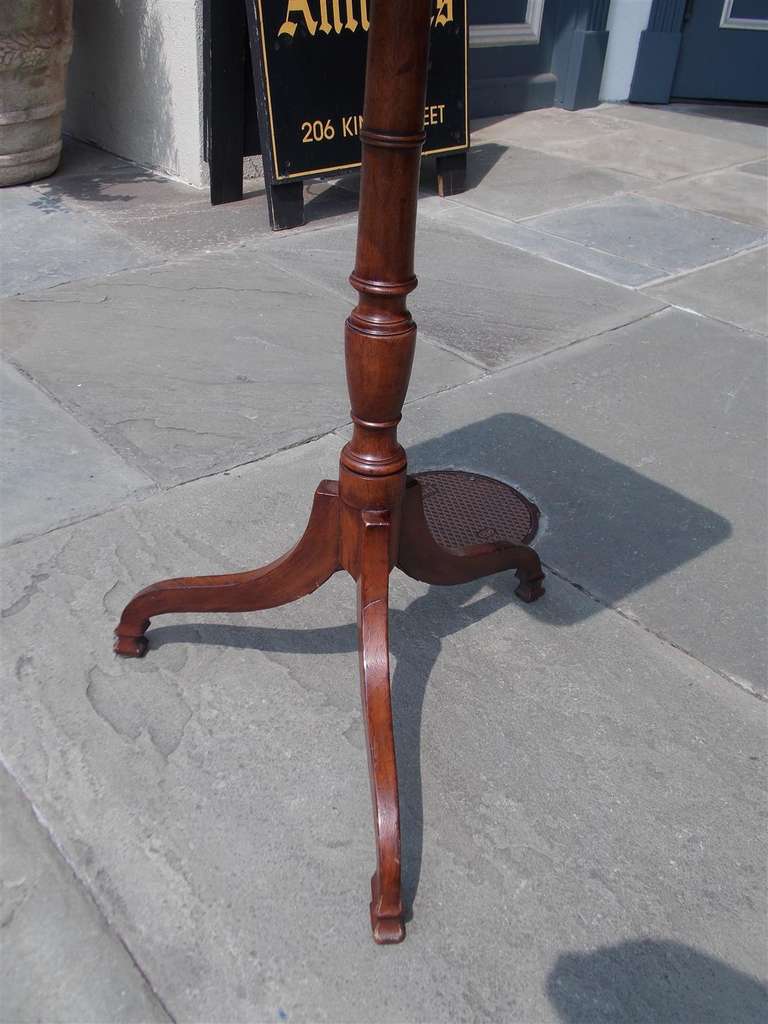 American Mahogany Tilt Top Candle Stand, Circa 1810 4