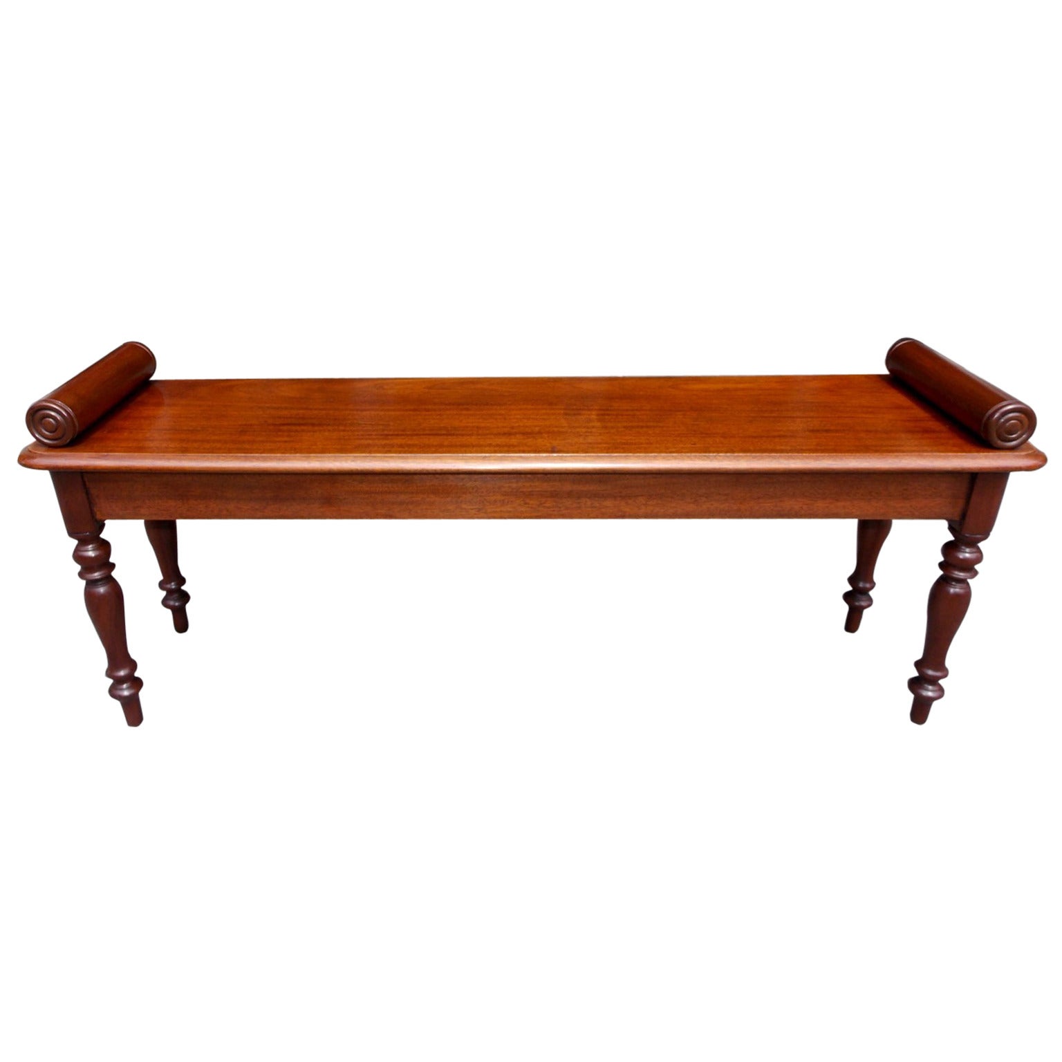 English Regency Mahogany Bench, Circa 1810