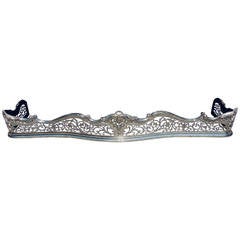 Period English Brass Serpentine Floral and Hand Chased Fire Fender, Circa 1770 9