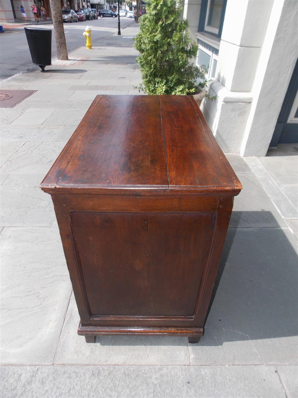 Mid-18th Century English Oak Three-Drawer Jacobean Chest of Drawers, Circa 1760 For Sale