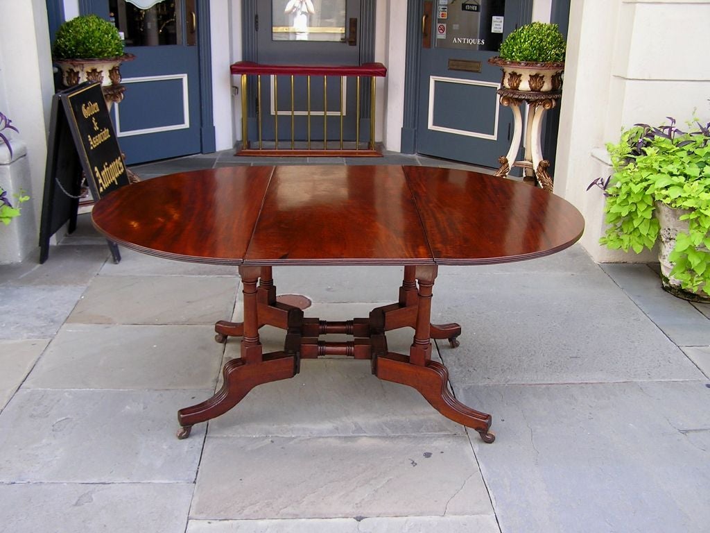American Regency Mahogany Sutherland Table In Excellent Condition For Sale In Hollywood, SC
