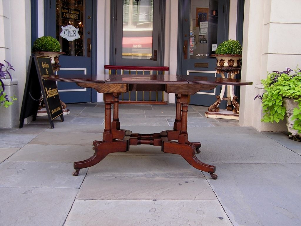 19th Century American Regency Mahogany Sutherland Table For Sale