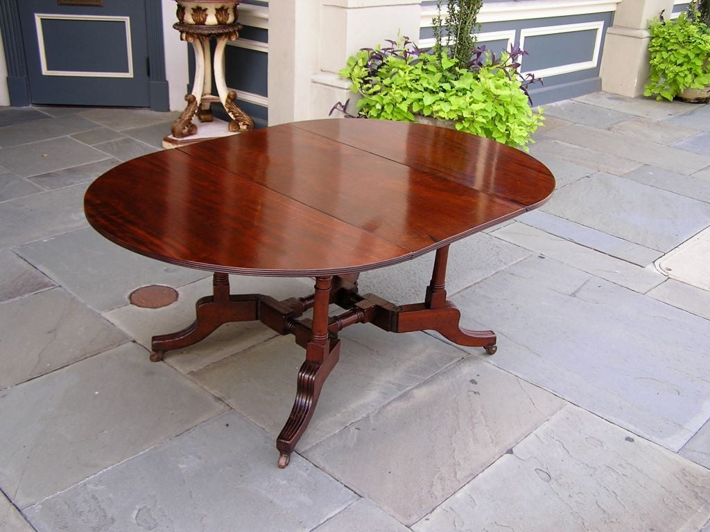 American Regency Mahogany Sutherland Table For Sale 1