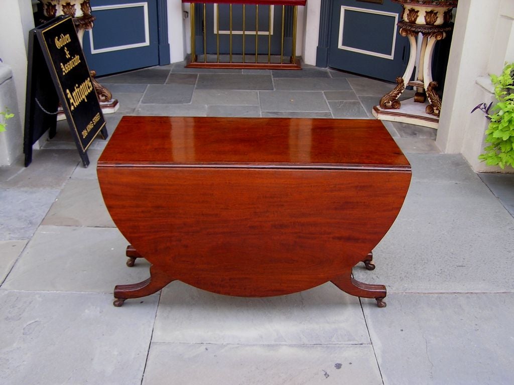American Regency Mahogany Sutherland Table For Sale 5