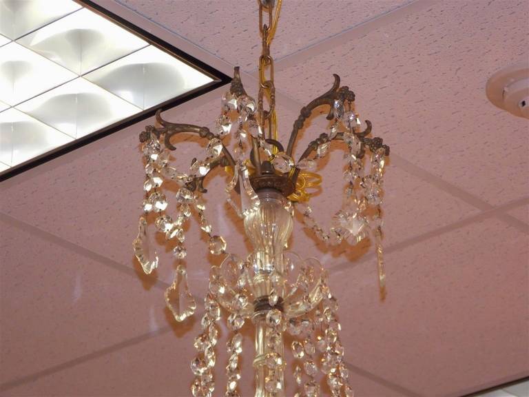 French Gilt Bronze and Crystal Chandelier. Circa 1820 In Excellent Condition In Hollywood, SC