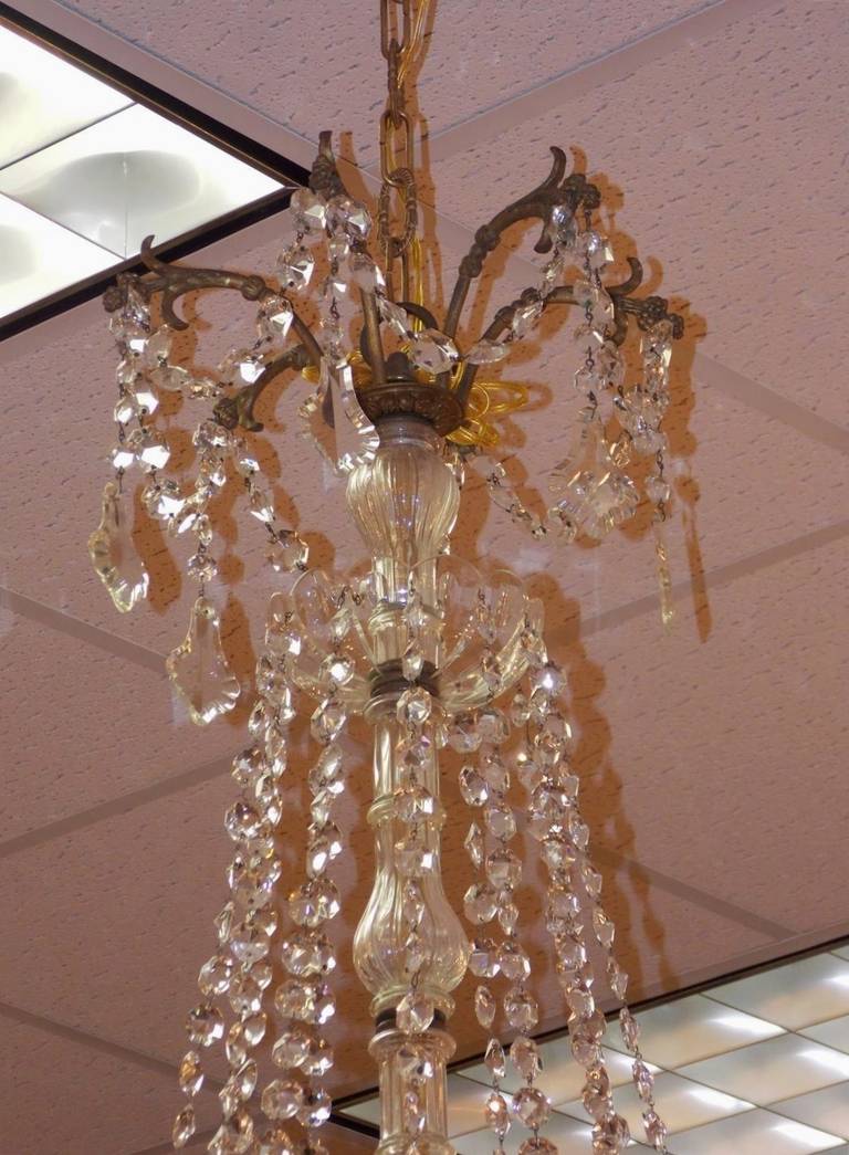 19th Century French Gilt Bronze and Crystal Chandelier. Circa 1820