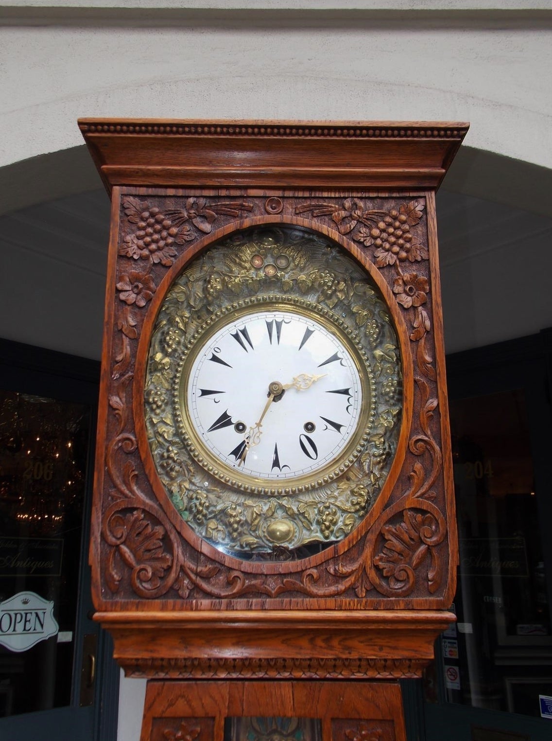 Louis Philippe French Morbier Oak Tall Case Clock Morbier, Circa 1820