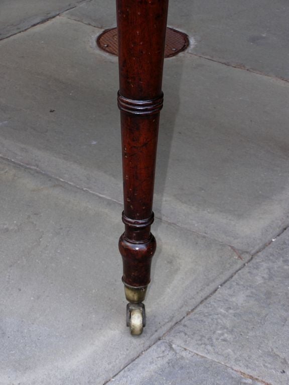 English Mahogany and Satinwood Sheraton Tambour Desk. Circa 1815 2