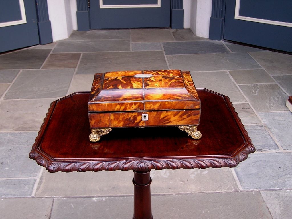 English Tortoise Shell Sewing Box 1