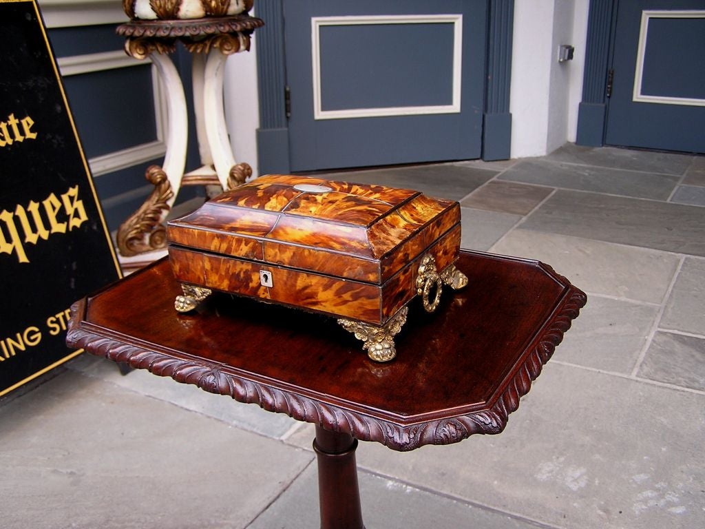 English Tortoise Shell Sewing Box 2