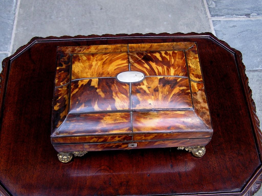 English Tortoise Shell Sewing Box 3