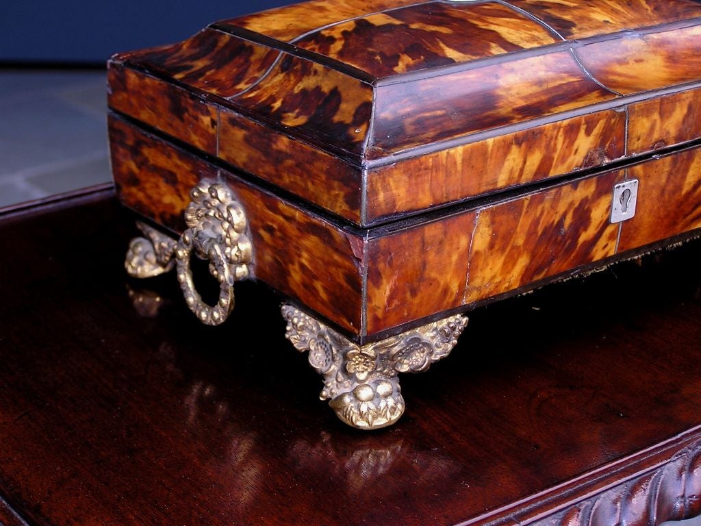 English Tortoise Shell Sewing Box 4