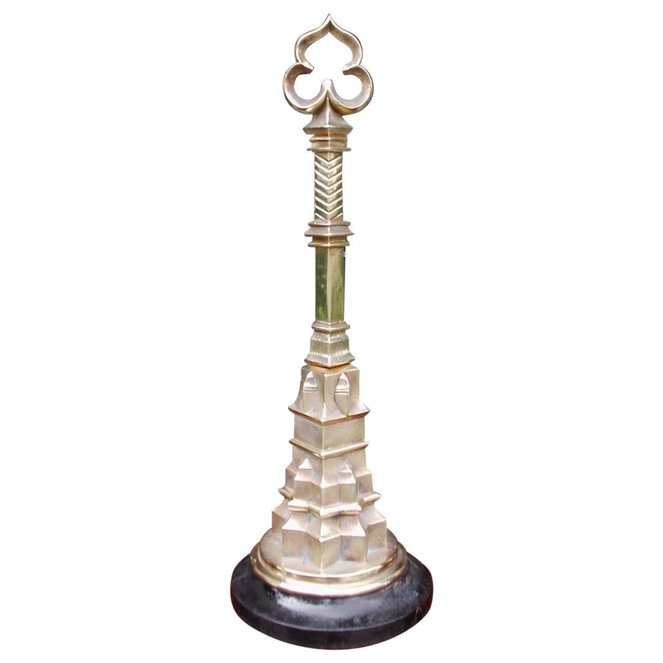English Bronze and Cast Iron Horse Tether. Mid 19th Century For Sale