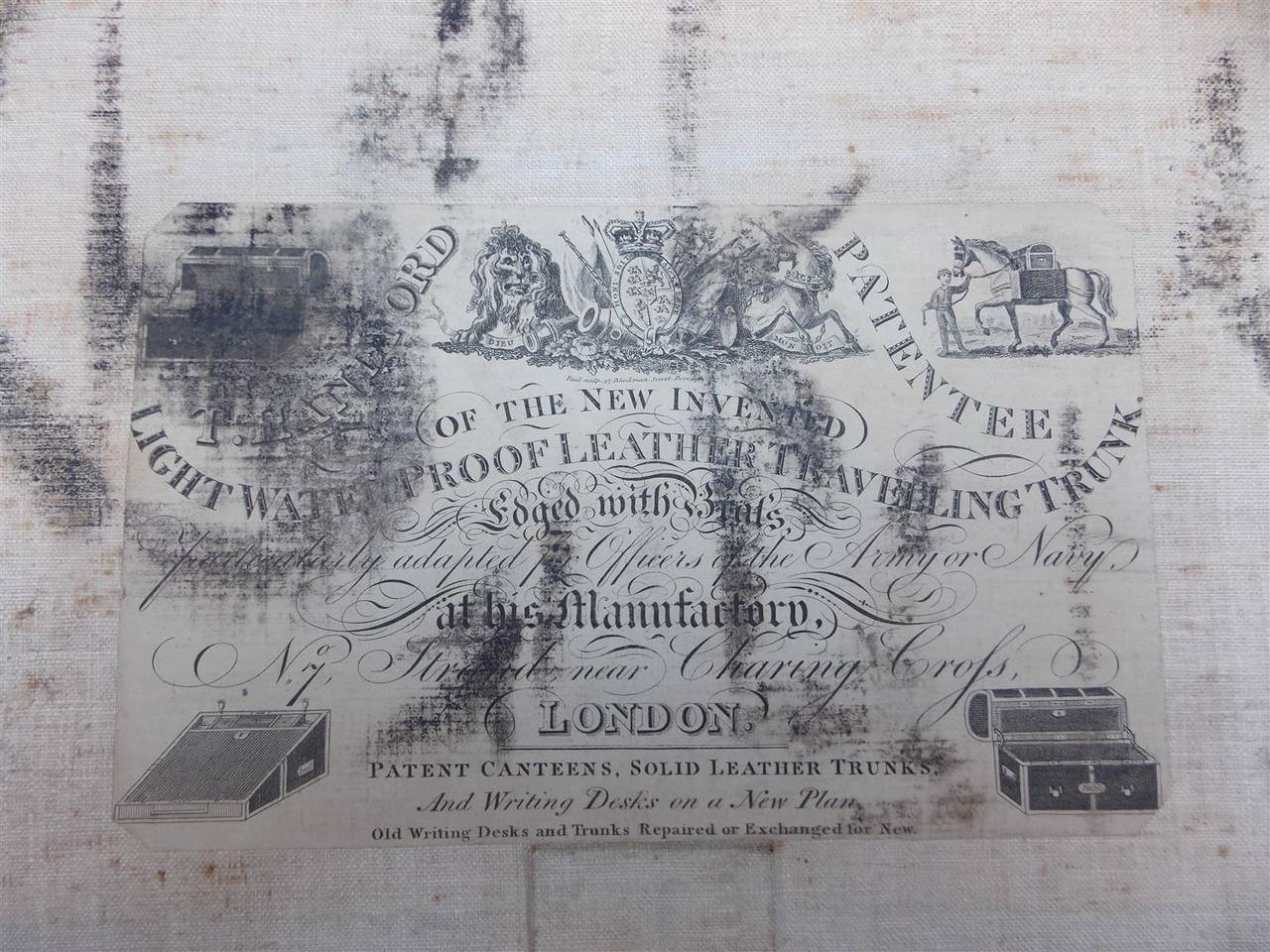 Britische Kampagne Royalty Leder-Reisetruhe der britischen Kampagne, um 1820 im Angebot 4