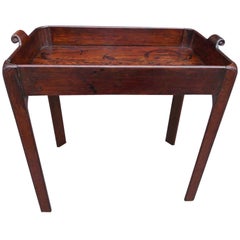 Used English Chippendale Mahogany Tray Table, Circa 1770