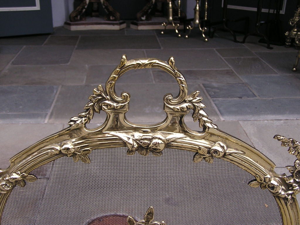 French Brass Floral Screen 1