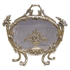 French Brass Floral Screen