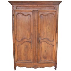 Antique French Provincial Walnut Armoire.  Circa 1780