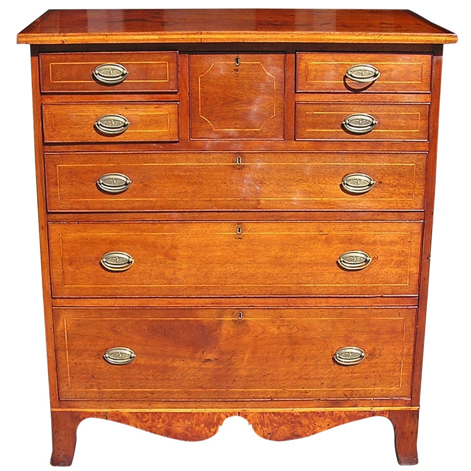 American Walnut Chest of Drawers For Sale