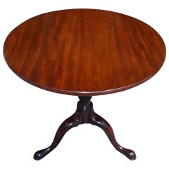 Mesa de té de caoba Charleston con tapa basculante y jaula de pájaros. Mediados del siglo XVIII