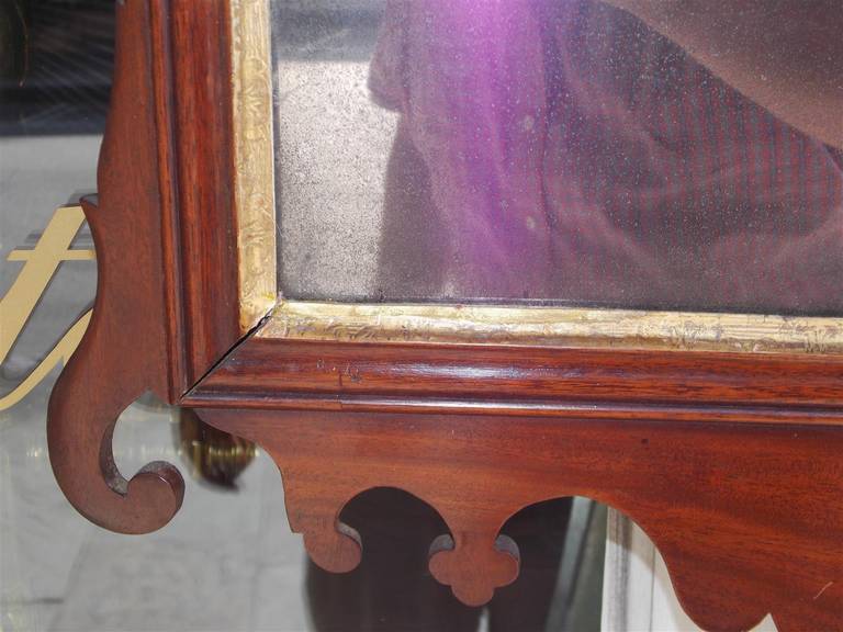 American Chippendale Mahogany and Gilt Wall Mirror.  Circa 1780 For Sale 3
