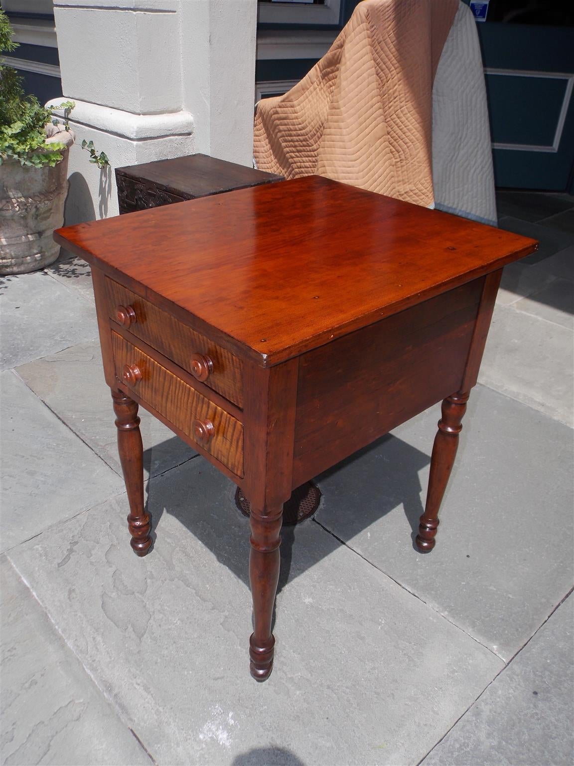 tiger maple side table
