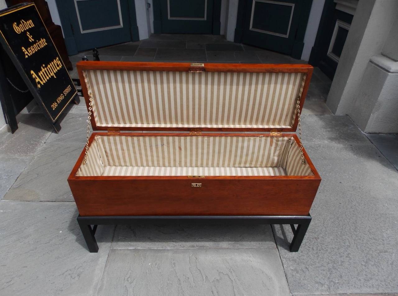 American Cherry Military Campaign Box on Stand, Circa 1820 2