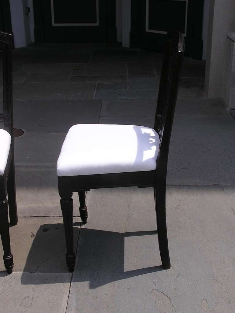 Set of Four Italian Mahogany Side Chairs, Circa 1820 For Sale 3