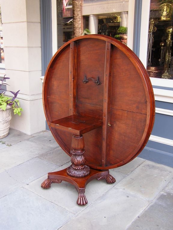 Caribbean Mahogany Tilt Top Center Table ( Barbados ) Circa 1810 In Excellent Condition For Sale In Hollywood, SC