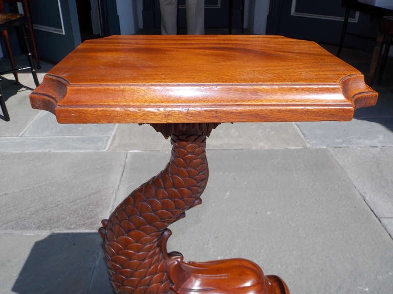 English Regency Mahogany Dolphin Pedestal Table. Circa 1840 3