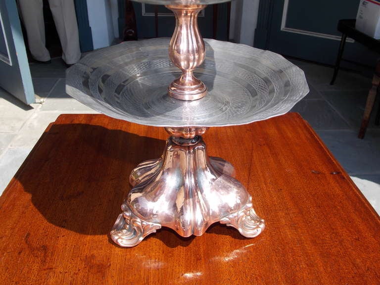 English Sheffield and Bronze Three Tiered Eagle Taza,  Circa 1820 In Excellent Condition For Sale In Hollywood, SC
