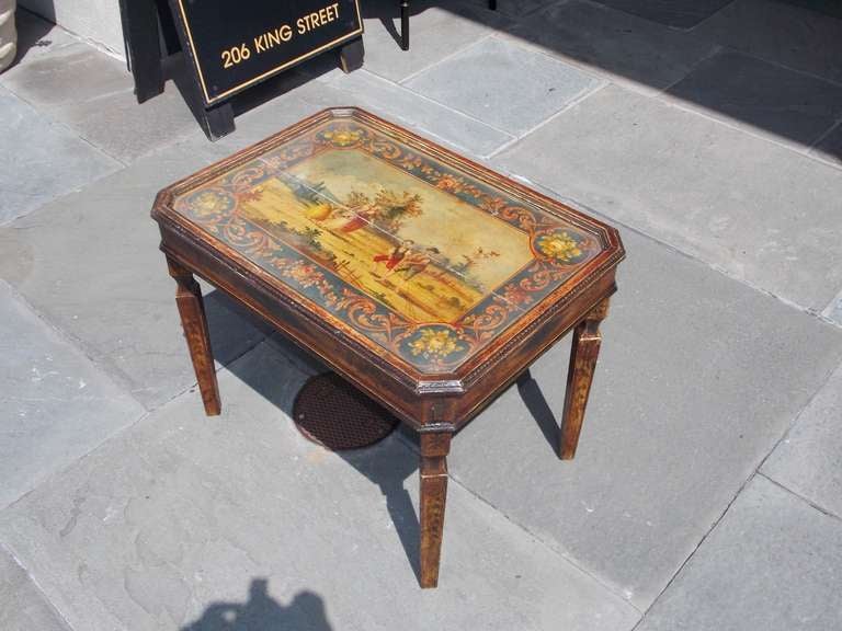 Italian Painted and Gilt Tea Table. Circa 1830 In Excellent Condition For Sale In Hollywood, SC