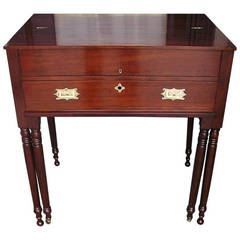 American Sheraton Mahogany Campaign Desk. Circa 1810 11