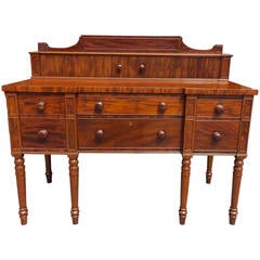 English Regency Mahogany Tambour Top Sideboard, Circa 1810 7