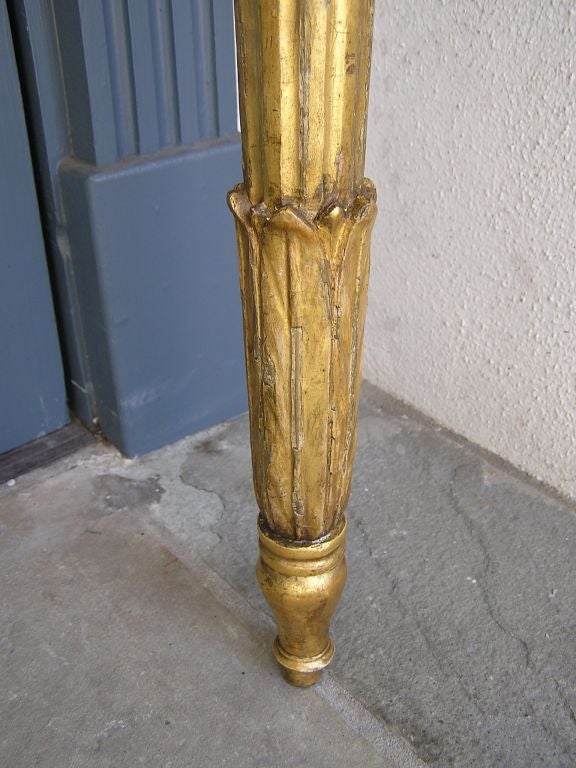 Pair of English Gilt and Marble Corner Consoles For Sale 5