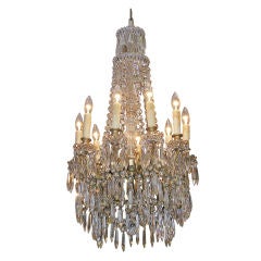 French Gilt Bronze and Crystal Chandelier 12