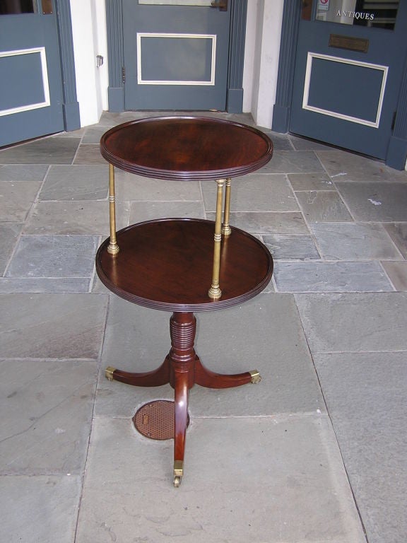 American Classical American Mahogany Two Tiered Supper Table. Circa 1840 For Sale