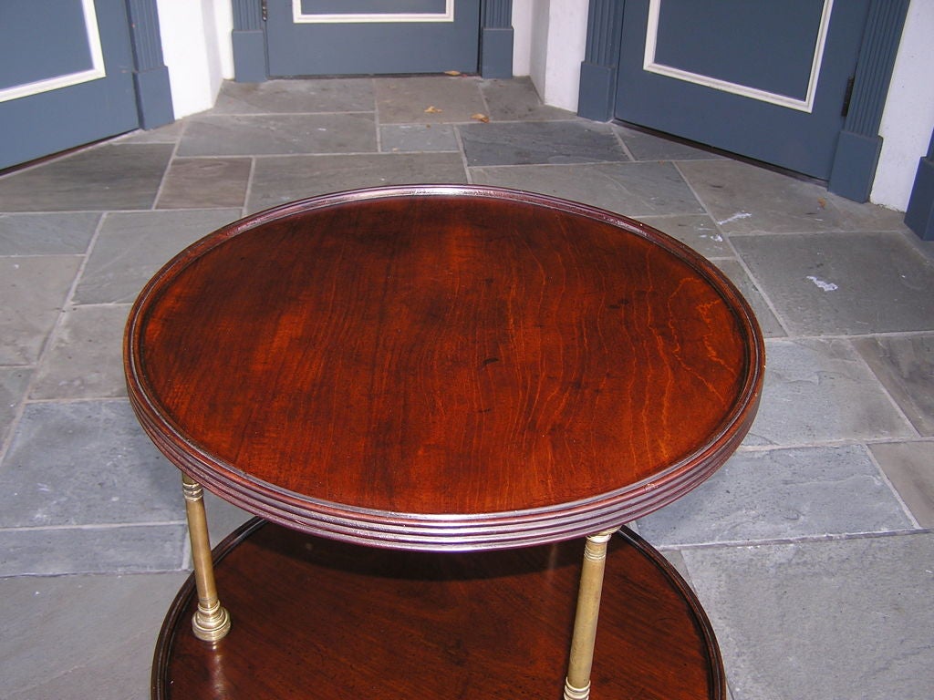 Hand-Carved American Mahogany Two Tiered Supper Table. Circa 1840 For Sale