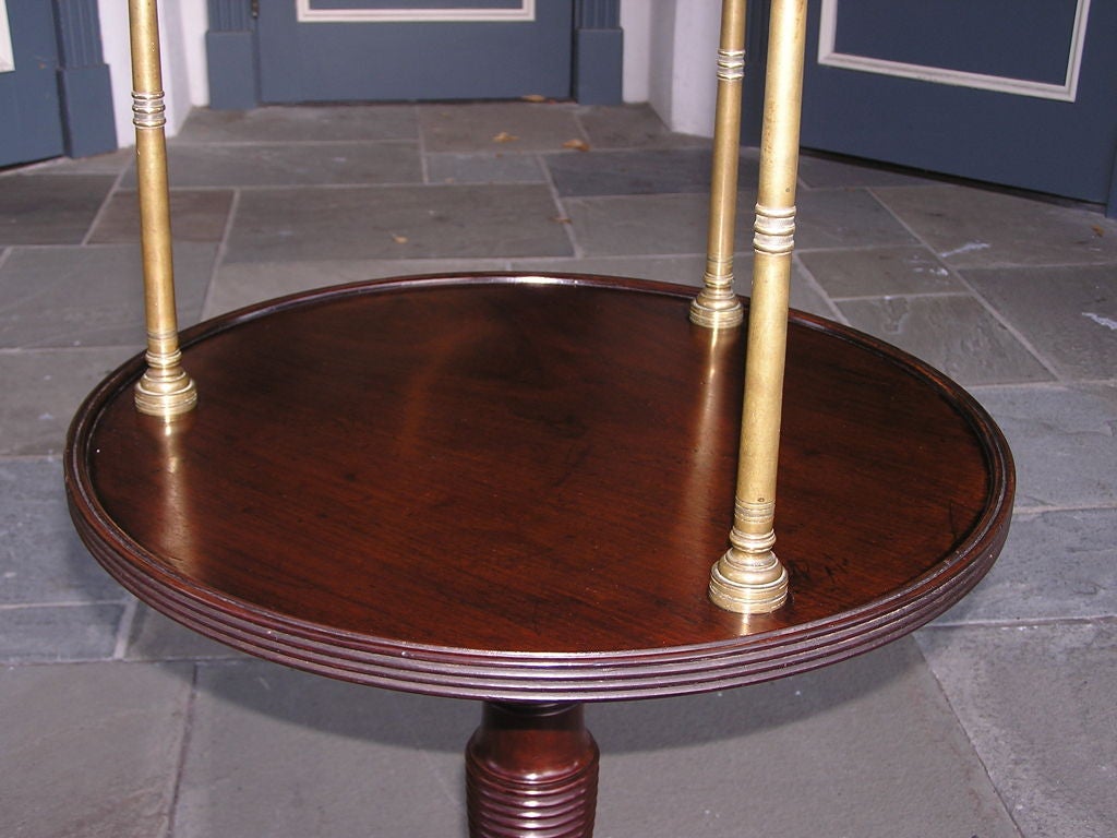 19th Century American Mahogany Two Tiered Supper Table. Circa 1840 For Sale