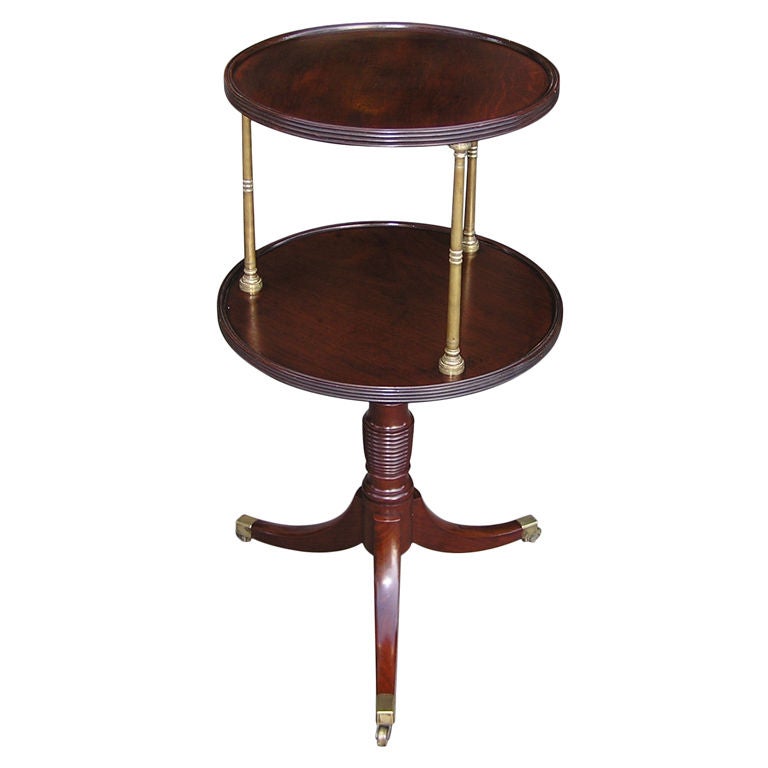 American Mahogany Two Tiered Supper Table. Circa 1840 For Sale