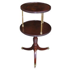 American Mahogany Two Tiered Supper Table. Circa 1840