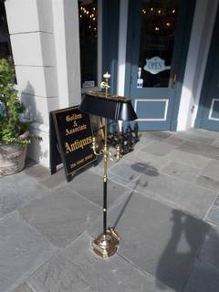 American Brass and Tin Boule Floor Lamp, Circa 1880
