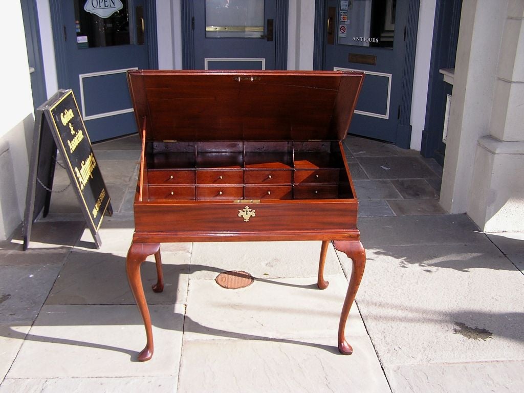 18th Century and Earlier American Cuban Mahogany Slant Top Desk For Sale