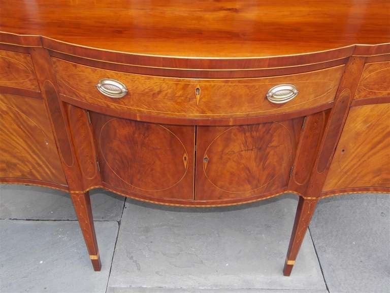 18th Century and Earlier American Cherry Serpentine Sideboard.  Kentucky, Circa 1790