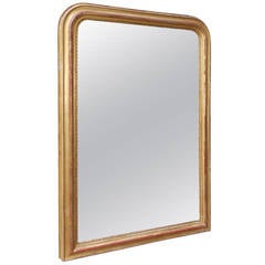 French Gilt Carved Wood and Gesso Wall Mirror, Circa 1820 4